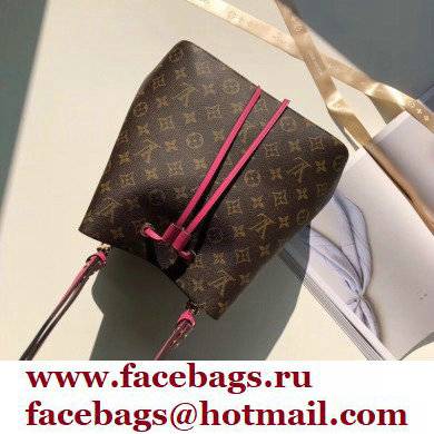 louis vuitton Monogram canvas NeoNoe MM bucket bag FUCHSIA