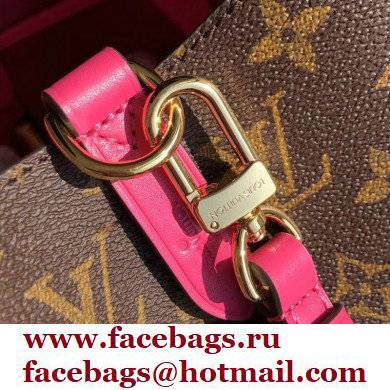 louis vuitton Monogram canvas NeoNoe MM bucket bag FUCHSIA