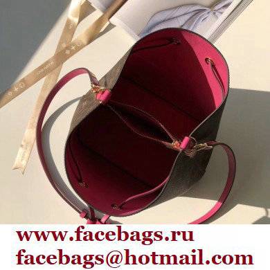 louis vuitton Monogram canvas NeoNoe MM bucket bag FUCHSIA