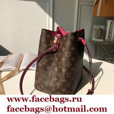 louis vuitton Monogram canvas NeoNoe MM bucket bag FUCHSIA