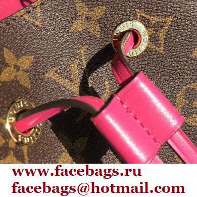 louis vuitton Monogram canvas NeoNoe MM bucket bag FUCHSIA