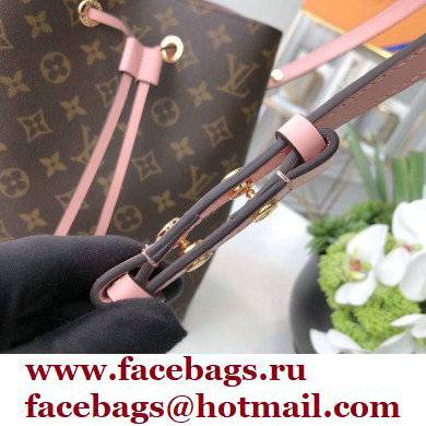 louis vuitton Monogram canvas NeoNoe MM bucket bag PINK