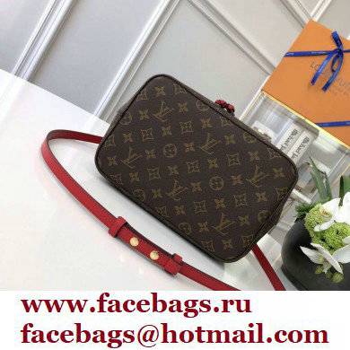 louis vuitton Monogram canvas NeoNoe MM bucket bag RED