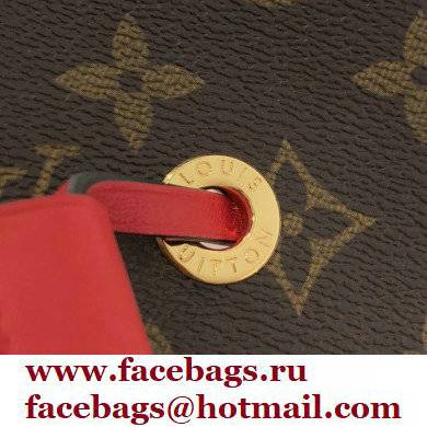 louis vuitton Monogram canvas NeoNoe MM bucket bag RED