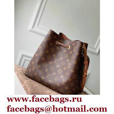 louis vuitton Monogram canvas NeoNoe MM bucket bag caramel