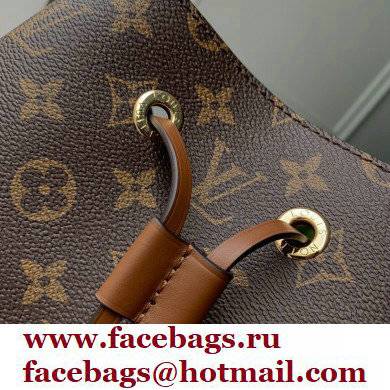 louis vuitton Monogram canvas NeoNoe MM bucket bag caramel