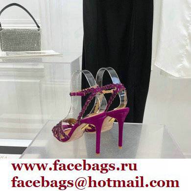 Aquazzura Heel 10.5cm Tequila Plexi Sandals Purple 2022