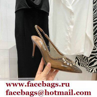 Aquazzura Heel 9.5cm Seduction Crystal PVC Pumps 01 2022