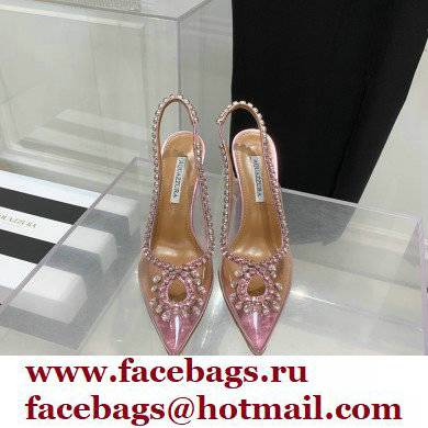 Aquazzura Heel 9.5cm Seduction Crystal PVC Pumps 02 2022