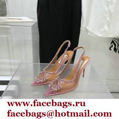 Aquazzura Heel 9.5cm Seduction Crystal PVC Pumps 02 2022