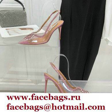 Aquazzura Heel 9.5cm Seduction Crystal PVC Pumps 02 2022