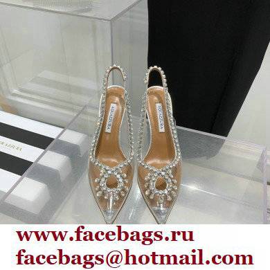 Aquazzura Heel 9.5cm Seduction Crystal PVC Pumps 03 2022