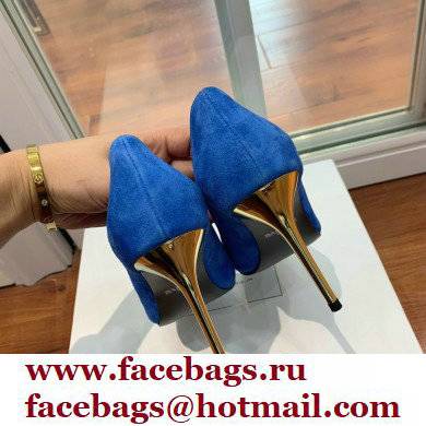 Balmain Heel 10.5cm Ruby pumps Suede Blue 2022