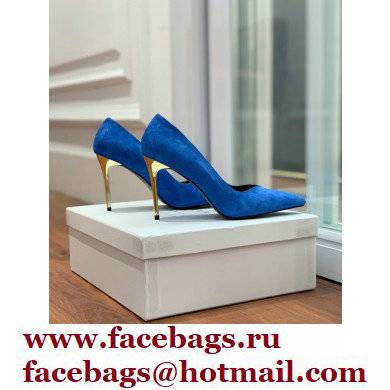 Balmain Heel 10.5cm Ruby pumps Suede Blue 2022