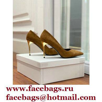 Balmain Heel 10.5cm Ruby pumps Suede Brown 2022