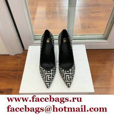 Balmain Heel 10.5cm Ruby pumps with Balmain Monogram Black/White 2022