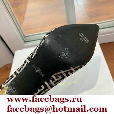 Balmain Heel 10.5cm Ruby pumps with Balmain Monogram Black/White 2022 - Click Image to Close
