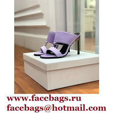 Balmain Heel 10.5cm Satin Paola Mules Lilac 2022