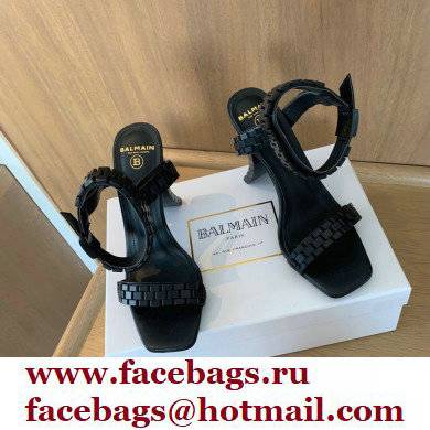 Balmain Heel 10.5cm Ultima Sandals All Black 2022