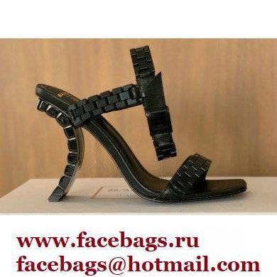 Balmain Heel 10.5cm Ultima Sandals All Black 2022