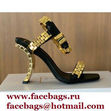 Balmain Heel 10.5cm Ultima Sandals Black/Gold 2022