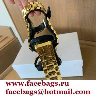 Balmain Heel 10.5cm Ultima Sandals Black/Gold 2022