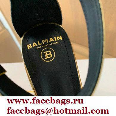 Balmain Heel 10.5cm Ultima Sandals with Finish Patent Gold 2022