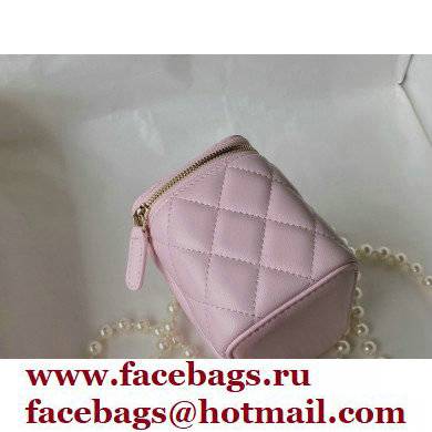 Chanel Small Pearl Vanity Case Bag 81192 Pink 2022