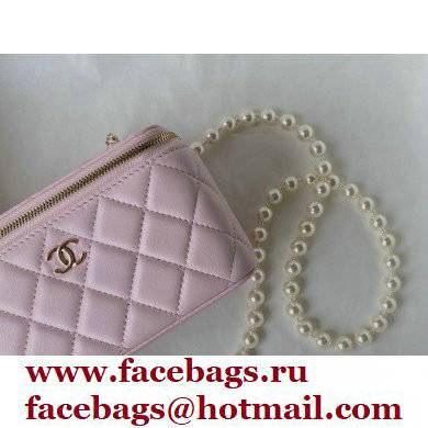 Chanel Small Pearl Vanity Case Bag 81192 Pink 2022