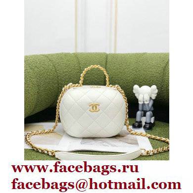 Chanel Vanity Case With Chain Bag AP2699 White 2022