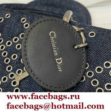 Dior Lady D-Joy Bag in Eyelet Blue Cannage Denim 2022