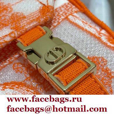 Dior Small Diorcamp Bag in Toile de Jouy Transparent Canvas Fluorescent Orange 2022