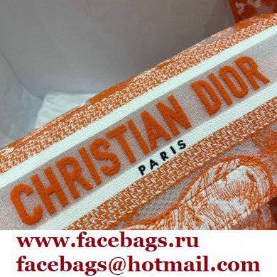 Dior Small Diorcamp Bag in Toile de Jouy Transparent Canvas Fluorescent Orange 2022