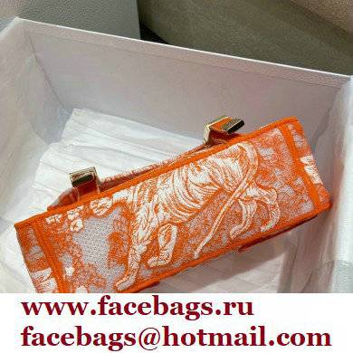 Dior Small Diorcamp Bag in Toile de Jouy Transparent Canvas Fluorescent Orange 2022