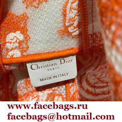 Dior Small Diorcamp Bag in Toile de Jouy Transparent Canvas Fluorescent Orange 2022