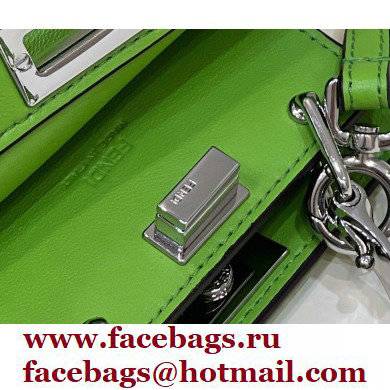 Fendi padded nappa leather Peekaboo ISeeU Micro Bag Green 2022