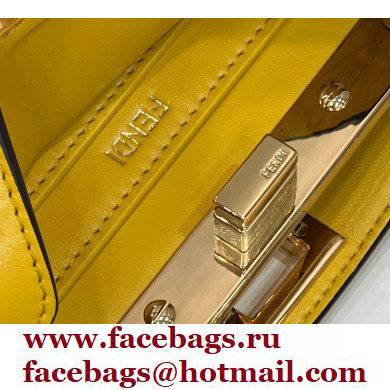 Fendi padded nappa leather Peekaboo ISeeU Petite Bag Yellow 2022