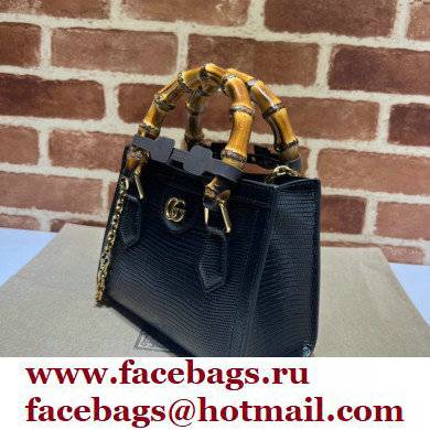 Gucci Diana lizard mini Top Handle bag 675800 Black 2022