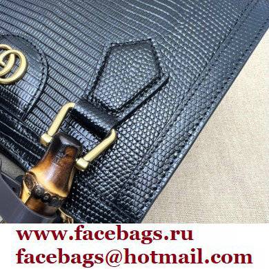 Gucci Diana lizard mini Top Handle bag 675800 Black 2022