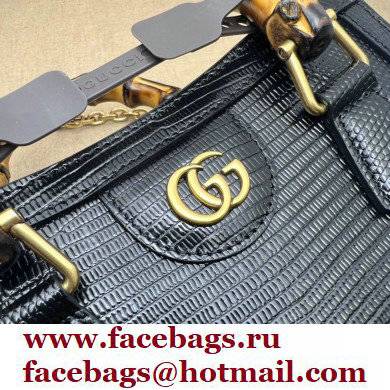 Gucci Diana lizard mini Top Handle bag 675800 Black 2022