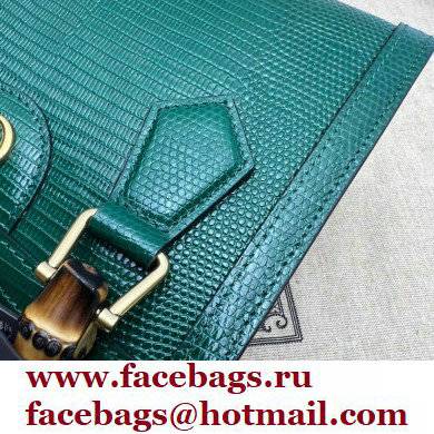 Gucci Diana lizard mini Top Handle bag 675800 Dark Green 2022