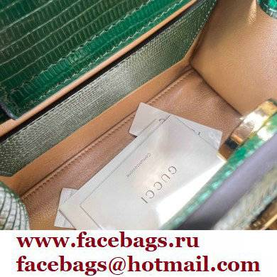 Gucci Diana lizard mini Top Handle bag 675800 Dark Green 2022