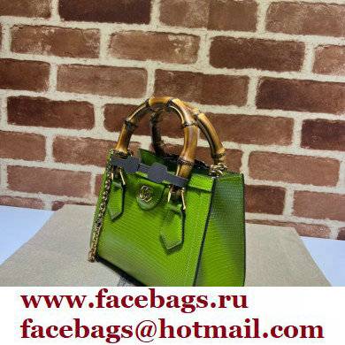 Gucci Diana lizard mini Top Handle bag 675800 Grass Green 2022