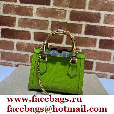 Gucci Diana lizard mini Top Handle bag 675800 Grass Green 2022