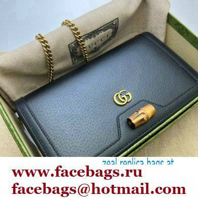 Gucci Diana mini bag with bamboo 696817 Black 2022