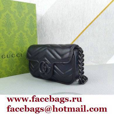 Gucci GG Marmont belt bag 699757 Resin Black 2022