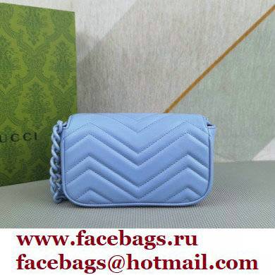 Gucci GG Marmont belt bag 699757 Resin Blue 2022