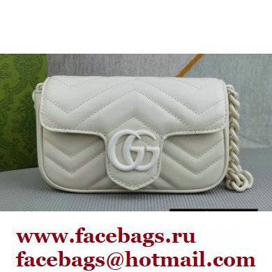 Gucci GG Marmont belt bag 699757 Resin White 2022