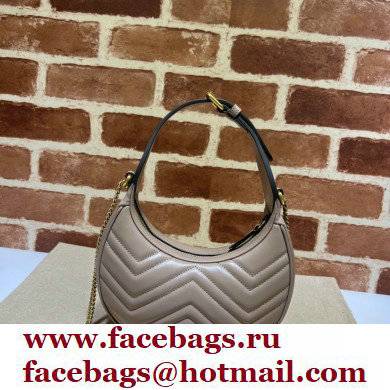 Gucci GG Marmont half-moon-shaped mini bag 699514 Nude 2022