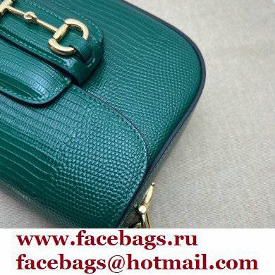 Gucci Horsebit 1955 lizard mini Shoulder bag 675801 Dark Green 2022